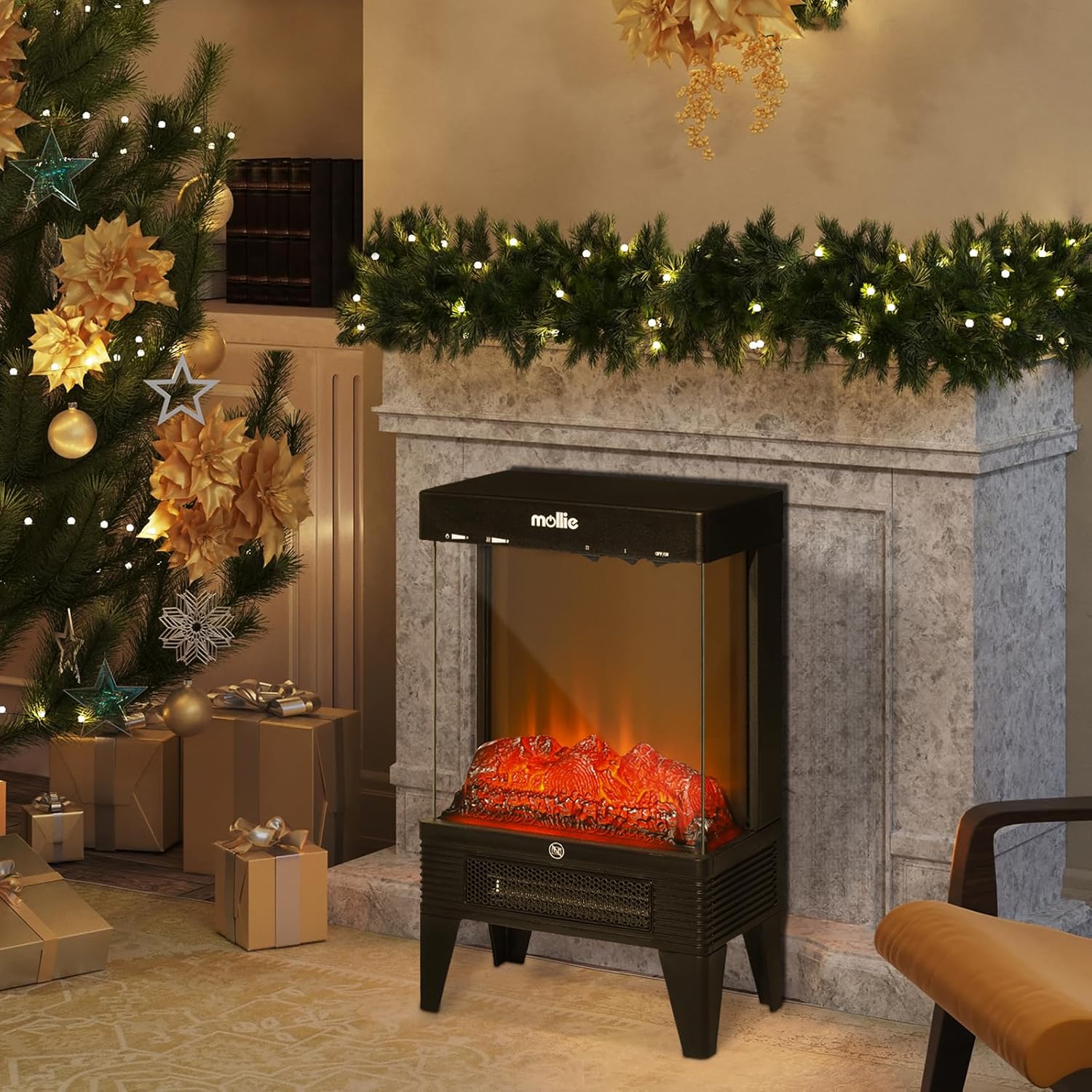 Household 3D Flame Electric Heater